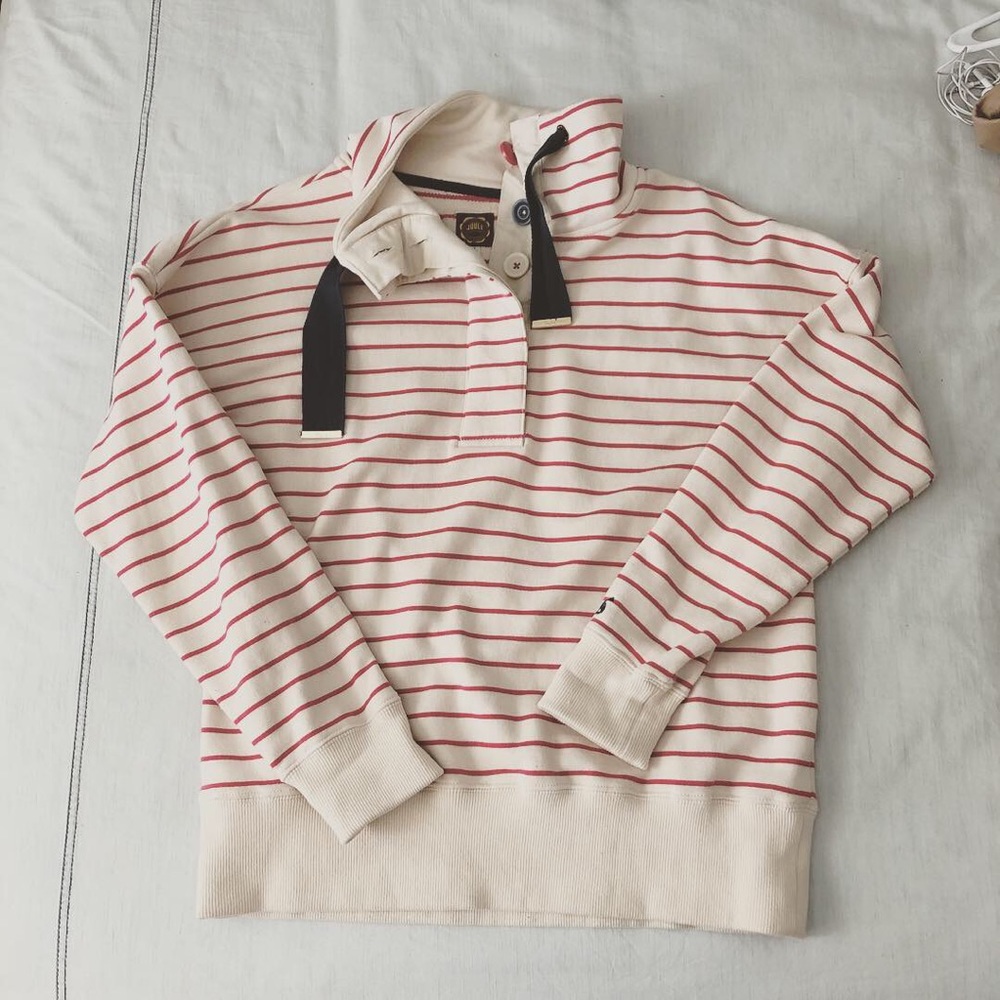 Joule Red Stripe Pullover